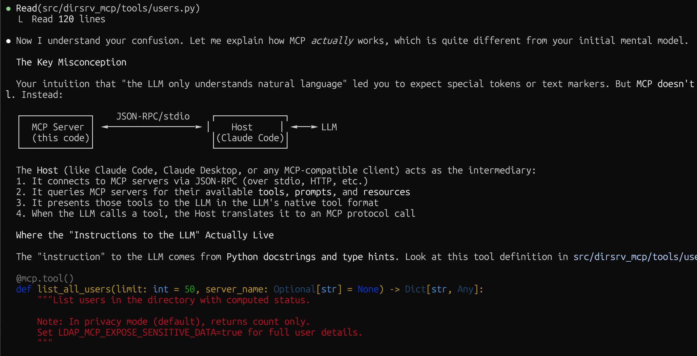 Screenshot from the conversation